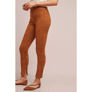 Anthropologie brown suede skinny pants size 27